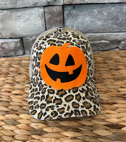 Pumpkin Hat, Jack O Lantern, Fall Hat, Halloween Cap