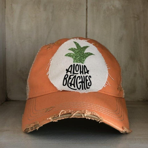 Aloha Beaches Hat, Beach Hat, Summer Hat