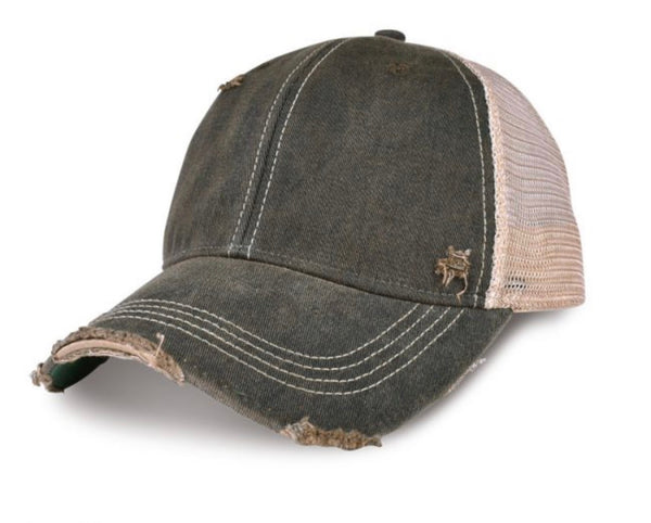 Day Drinkin Ball Cap, Distressed Hat, Weathered Hat