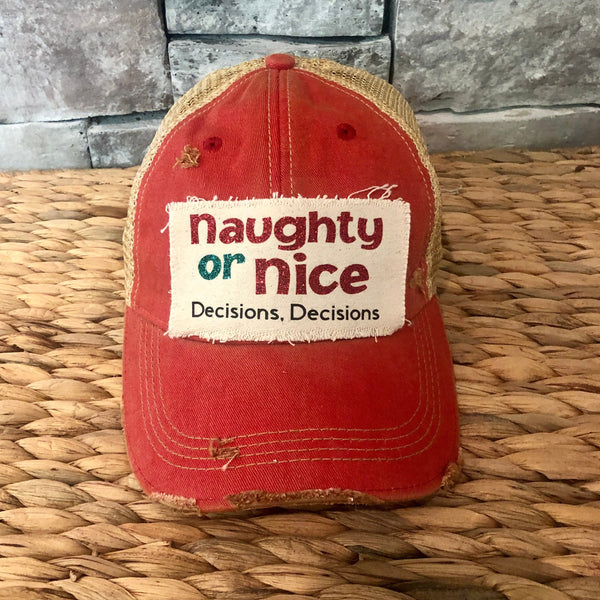 naughty or nice cap, bohogroove