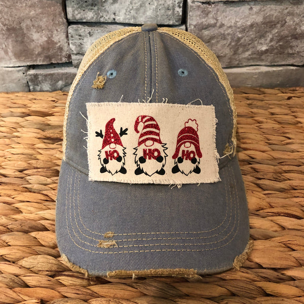 Gnome Hat, HO HO HO Hat, Christmas Hat, Holiday Cap