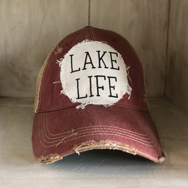 Lake Life Hat, Lake Cap, Summer Hat
