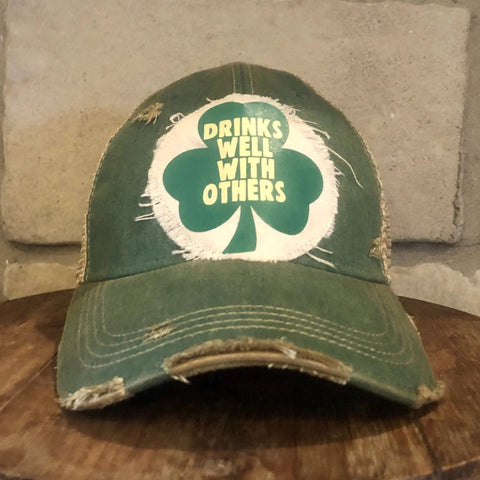 Drinks Well With Others Hat, St. Patrick's Day Hat