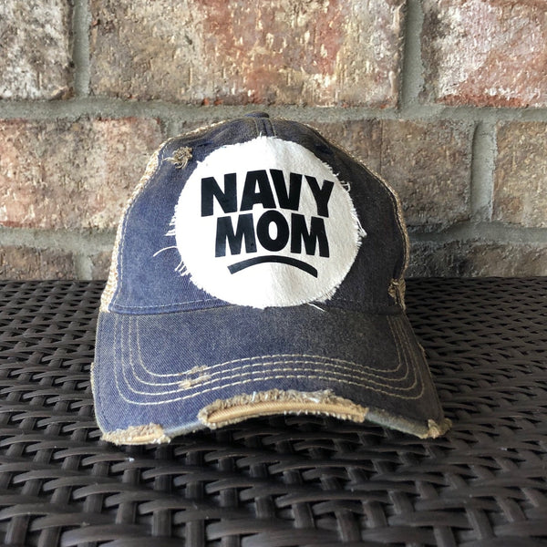 Navy Mom Hat, Navy Hat, Military Hat, Armed Forces Hat