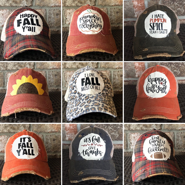 Happy Fall Y’all Hat, Fall Hat