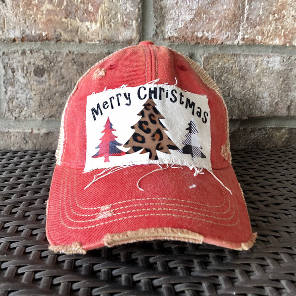 Christmas Tree Hat, Merry Christmas Hat, Holiday Cap