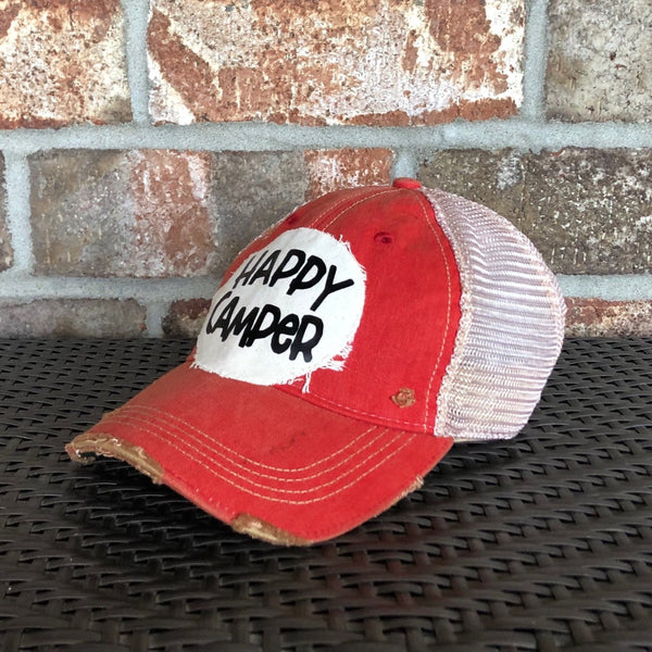 Happy Camper Hat, Camping Hat